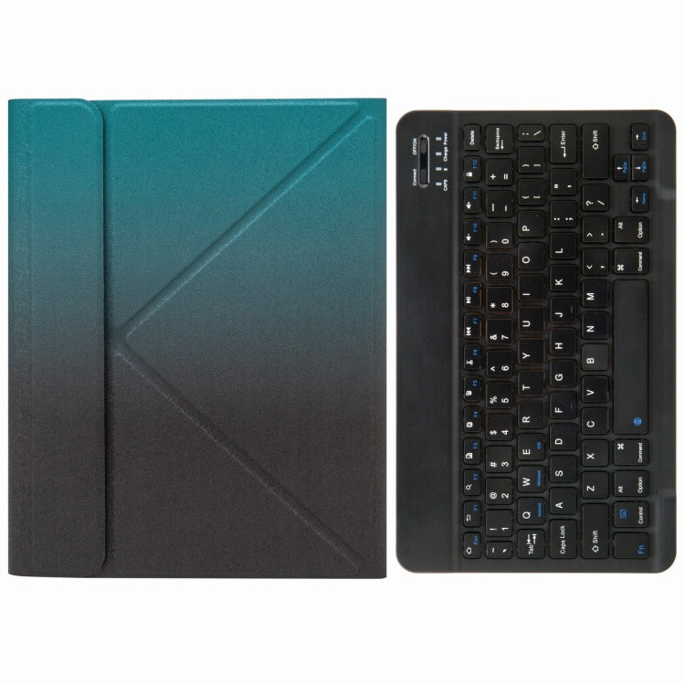 H-097 Bluetooth Keyboard Leather Case with Rear Three-fold Holder For iPad 9.7 2018 & 2017(Dark Night Green) - free shipping - PMC TechLife - Order now!
