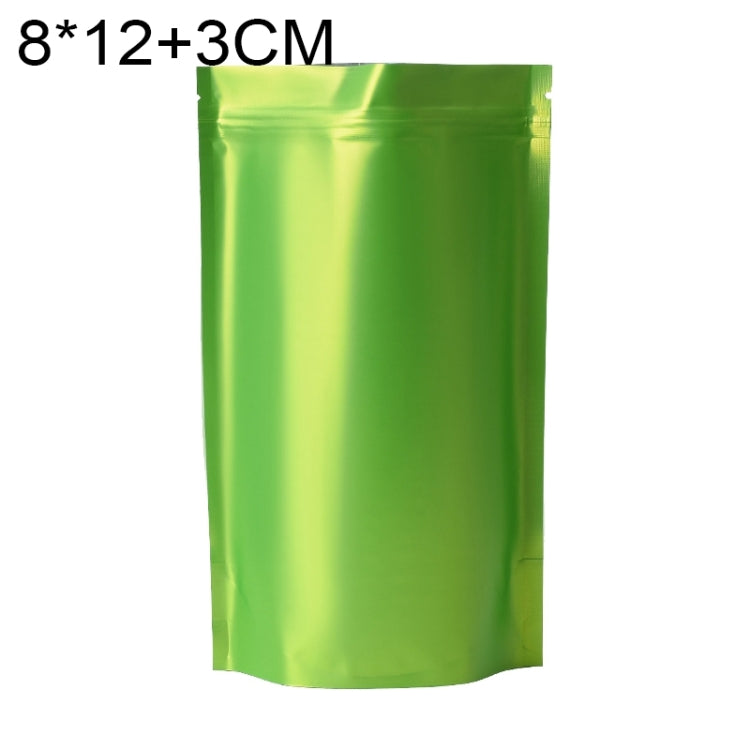100 PCS/Set Matte Aluminum Foil Snack Stand-up Pouch, Size:8x12+3cm(Green) - Preservation Supplies by PMC TechLife | Online Shopping South Africa | PMC TechLife | Buy Now Pay Later Mobicred