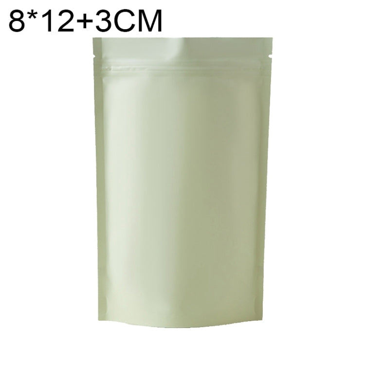 100 PCS/Set Matte Aluminum Foil Snack Stand-up Pouch, Size:8x12+3cm(Beige Yellow) - Preservation Supplies by PMC TechLife | Online Shopping South Africa | PMC TechLife | Buy Now Pay Later Mobicred