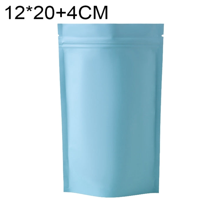 100 PCS/Set Matte Aluminum Foil Snack Stand-up Pouch, Size:12x20+4cm(Sky Blue) - Preservation Supplies by PMC TechLife | Online Shopping South Africa | PMC TechLife | Buy Now Pay Later Mobicred