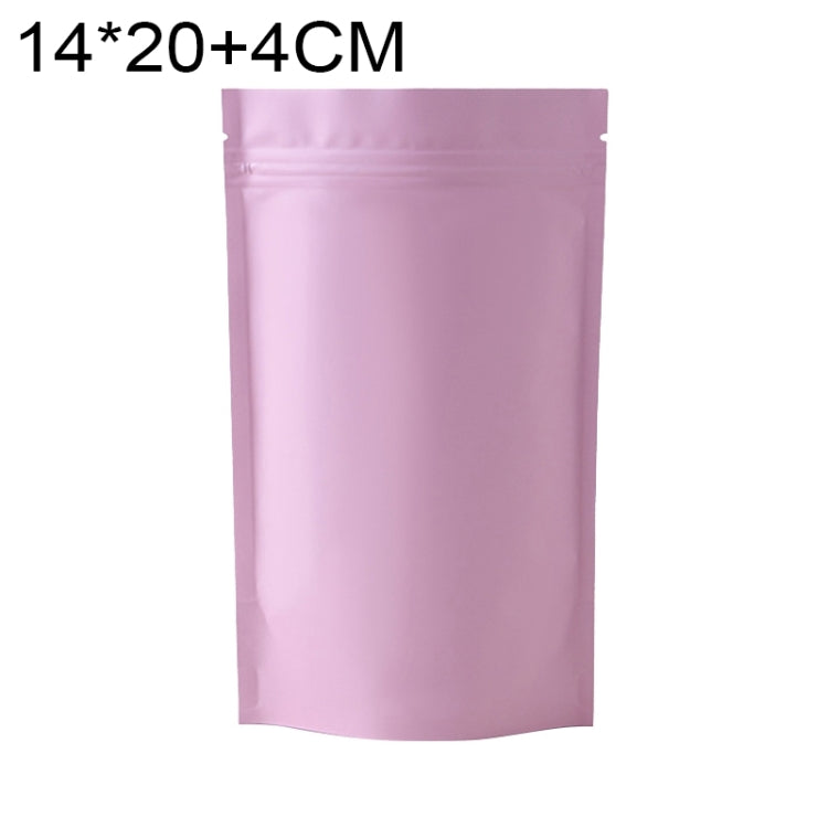 100 PCS/Set Matte Aluminum Foil Snack Stand-up Pouch, Size:14x20+4cm(Pink) - Preservation Supplies by PMC TechLife | Online Shopping South Africa | PMC TechLife | Buy Now Pay Later Mobicred