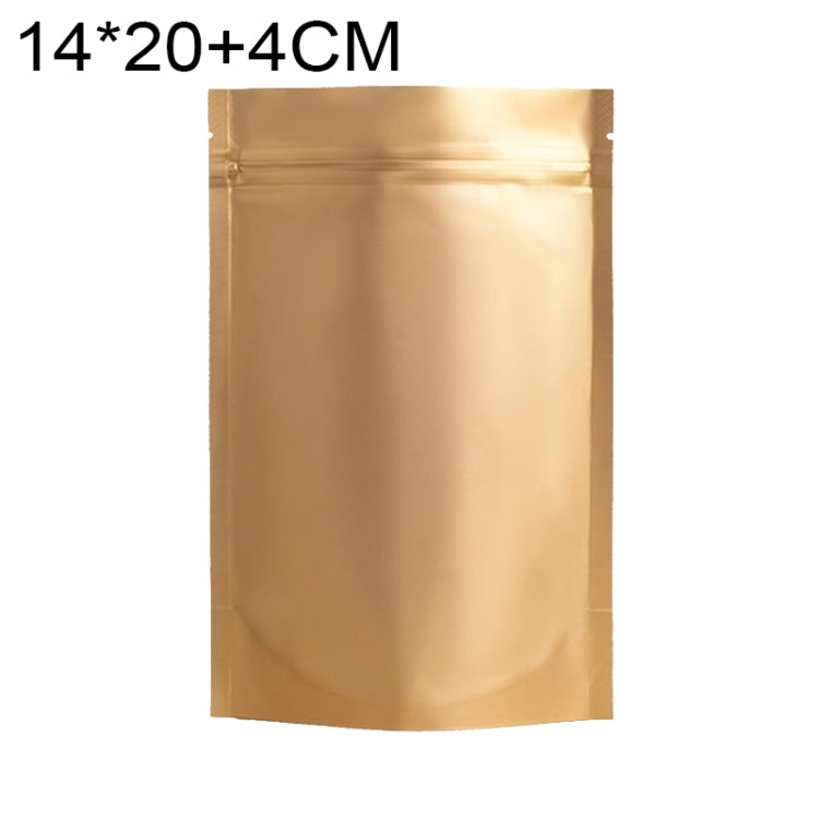 100 PCS/Set Matte Aluminum Foil Snack Stand-up Pouch, Size:14x20+4cm(Gold) - Preservation Supplies by PMC TechLife | Online Shopping South Africa | PMC TechLife | Buy Now Pay Later Mobicred