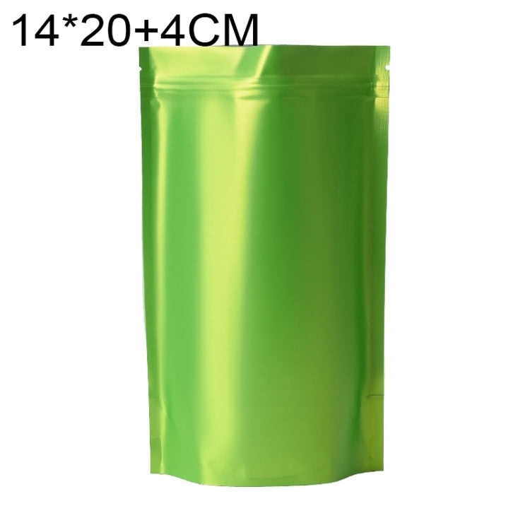 100 PCS/Set Matte Aluminum Foil Snack Stand-up Pouch, Size:14x20+4cm(Green) - Preservation Supplies by PMC TechLife | Online Shopping South Africa | PMC TechLife | Buy Now Pay Later Mobicred