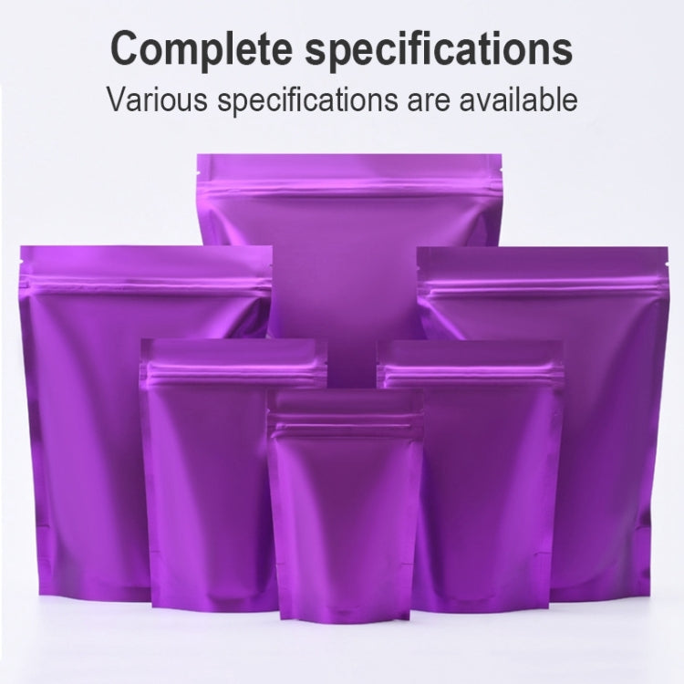 100 PCS/Set Matte Aluminum Foil Snack Stand-up Pouch, Size:14x20+4cm(Purple) - Preservation Supplies by PMC TechLife | Online Shopping South Africa | PMC TechLife | Buy Now Pay Later Mobicred