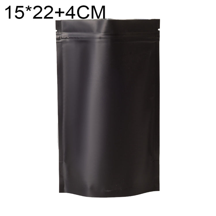 100 PCS/Set Matte Aluminum Foil Snack Stand-up Pouch, Size:15x22+4cm(Black) - Preservation Supplies by PMC TechLife | Online Shopping South Africa | PMC TechLife | Buy Now Pay Later Mobicred