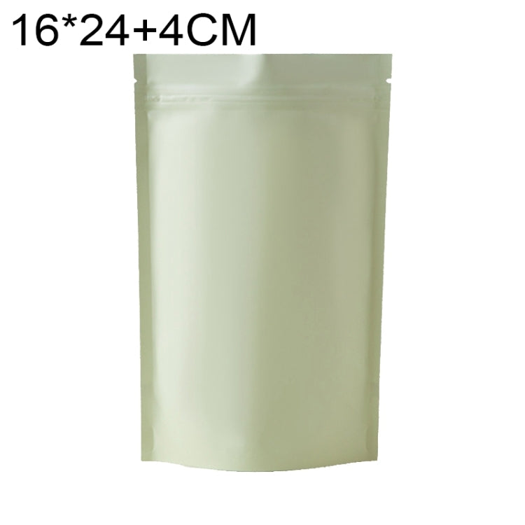 100 PCS/Set Matte Aluminum Foil Snack Stand-up Pouch, Size:16x24+4cm(Beige Yellow) - Preservation Supplies by PMC TechLife | Online Shopping South Africa | PMC TechLife | Buy Now Pay Later Mobicred