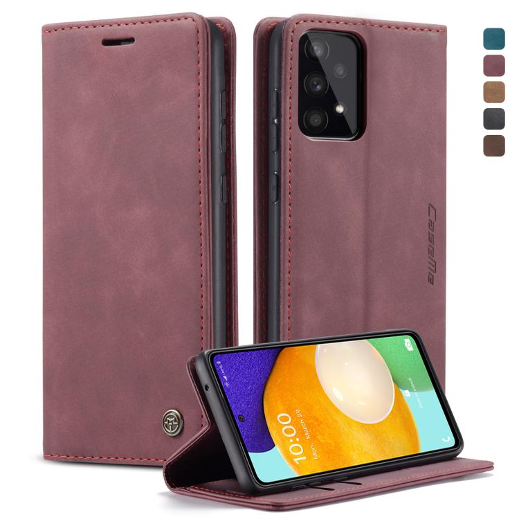 For Samsung Galaxy A53 5G CaseMe 013 Multifunctional Horizontal Flip Leather Phone Case(Wine Red) - free shipping - PMC Jewellery - Order now!