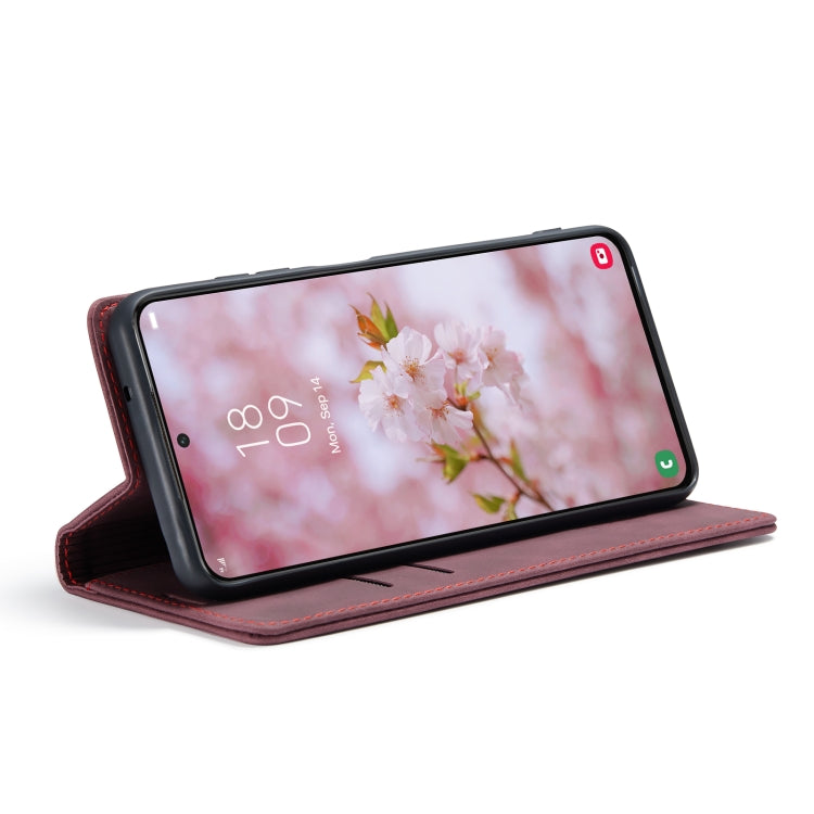 For Samsung Galaxy S22+ CaseMe 013 Multifunctional Horizontal Flip Leather Phone Case(Wine Red) - free shipping - PMC Jewellery - Order now!