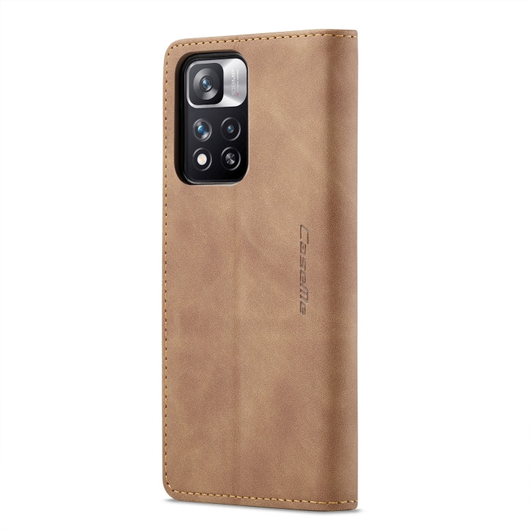 For Xiaomi Redmi Note 11 Pro Global/Redmi Note 11 Pro 5G Global CaseMe 013 Multifunctional Horizontal Flip Leather Phone Case(Brown) - free shipping - PMC TechLife - Order now!