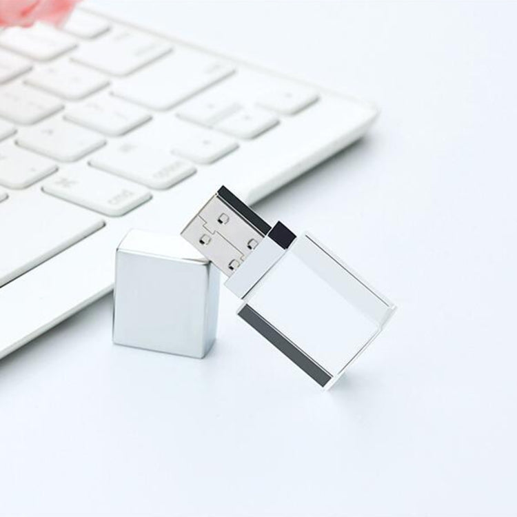 Crystal Flash Light Emitting USB 2.0 Flash Drive Car Music USB Flash Drive, Capacity:8GB(White) - USB Flash Drives by PMC TechLife | Online Shopping South Africa | PMC TechLife | Buy Now Pay Later Mobicred