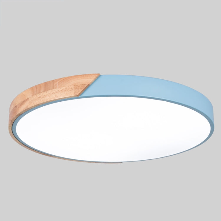 Wood Macaron LED Round Ceiling Lamp, White Light, Size:23cm(Blue) - Celling Lights & Chandeliers by PMc TechLife | Online Shopping South Africa | PMc TechLife | Buy Now Pay Later Mobicred