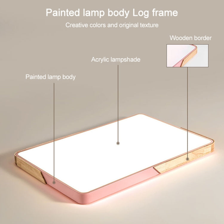 Wood Macaron LED Square Ceiling Lamp, White Light, Size:50cm(Gold) - Celling Lights & Chandeliers by PMc TechLife | Online Shopping South Africa | PMc TechLife | Buy Now Pay Later Mobicred