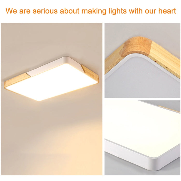 Wood Macaron LED Square Ceiling Lamp, White Light, Size:60cm(White) - Celling Lights & Chandeliers by PMc TechLife | Online Shopping South Africa | PMc TechLife | Buy Now Pay Later Mobicred