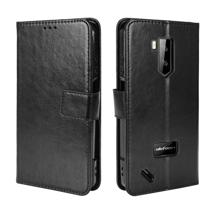 For Ulefone Armor X9 Retro Crazy Horse Texture Leather Phone Case(Black) - Ulefone Cases by PMC Jewellery | Online Shopping South Africa | PMC Jewellery | Buy Now Pay Later Mobicred