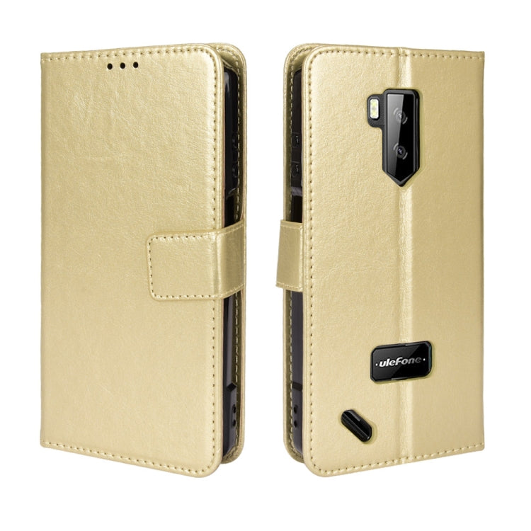 For Ulefone Armor X9 Retro Crazy Horse Texture Leather Phone Case(Gold) - Ulefone Cases by PMC Jewellery | Online Shopping South Africa | PMC Jewellery | Buy Now Pay Later Mobicred