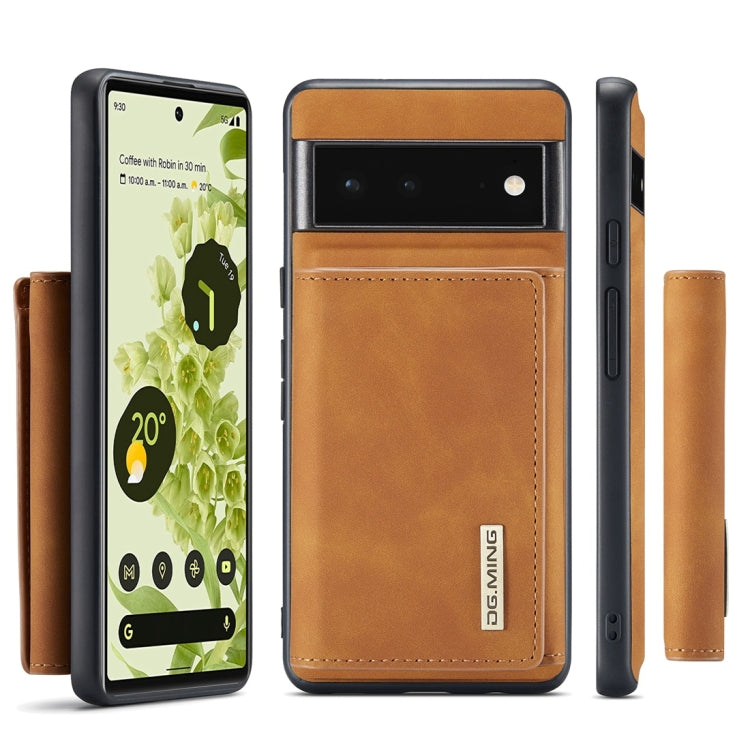 For Google Pixel 6 Pro DG.MING M1 Series 3-Fold Multi Card Wallet Back Cover Leather Phone Case(Brown) - free shipping - PMC TechLife - Order now!