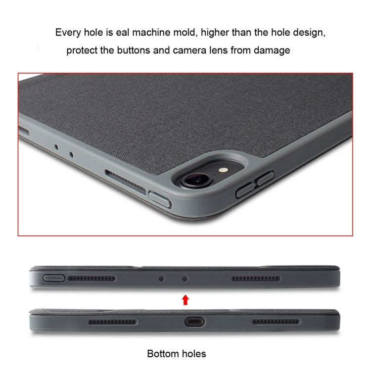 For iPad Pro 10.5 Mutural Exquisite Series Cloth Texture PU+TPU Leather Case with 3-Fold Holder & Pen Slot & Sleep & Wake-up Function(Green) - free shipping - PMC TechLife - Order now!
