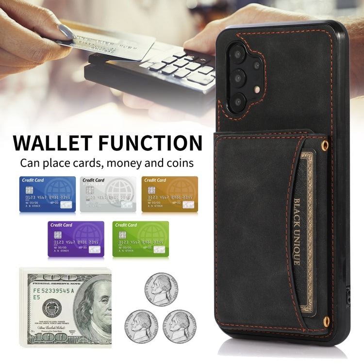 For Samsung Galaxy A32 4G Three-fold Leather Phone Case with Card Slot & Wallet & Holder(Black) - Galaxy Phone Cases by PMC TechLife | Online Shopping South Africa | PMC TechLife
