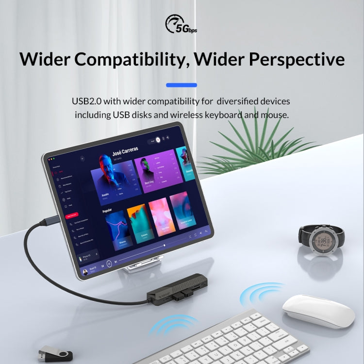 ORICO MDK-6P-GY-BP 6 In 1 Type-C / USB-C Multifunctional Docking Station(Grey) - free shipping - PMC Jewellery - Order now!