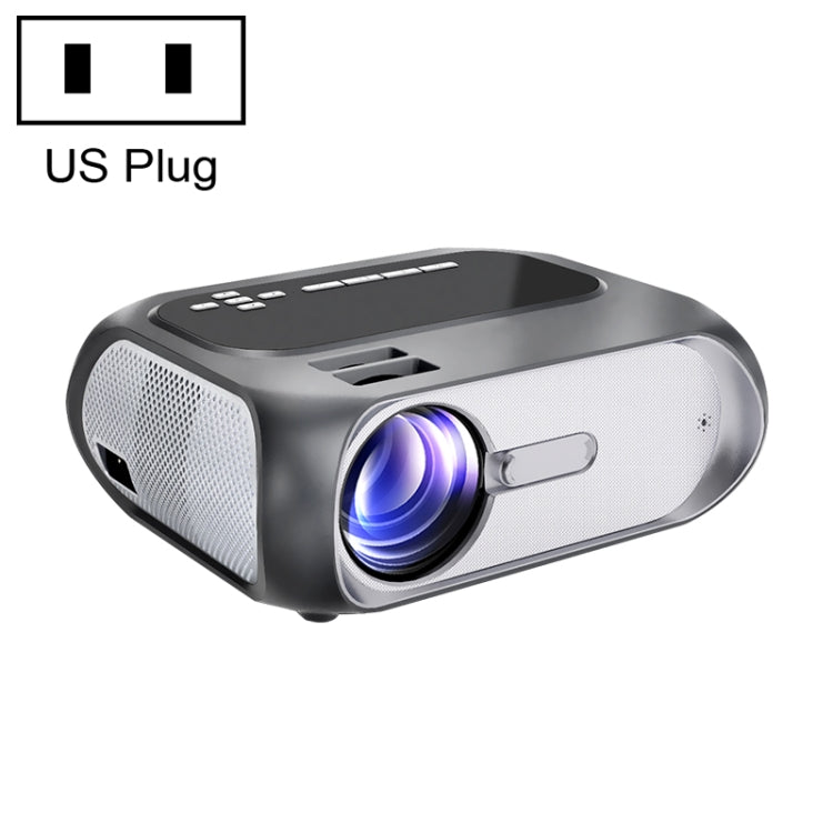 T7i 720P 200 ANSI Home Theater LED HD Digital Projector, Same Screen Version, US Plug(Silver Grey) - LED Projector by PMC TechLife | Online Shopping South Africa | PMC TechLife | Buy Now Pay Later Mobicred