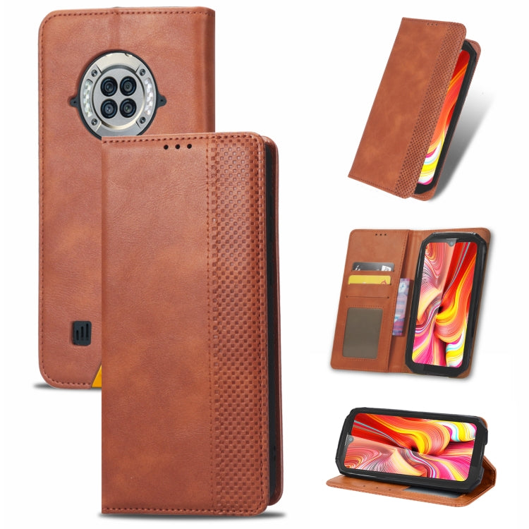 For Doogee S96 Pro Magnetic Buckle Retro Texture Leather Phone Case(Brown) - Doogee Cases by PMC TechLife | Online Shopping South Africa | PMC TechLife | Buy Now Pay Later Mobicred