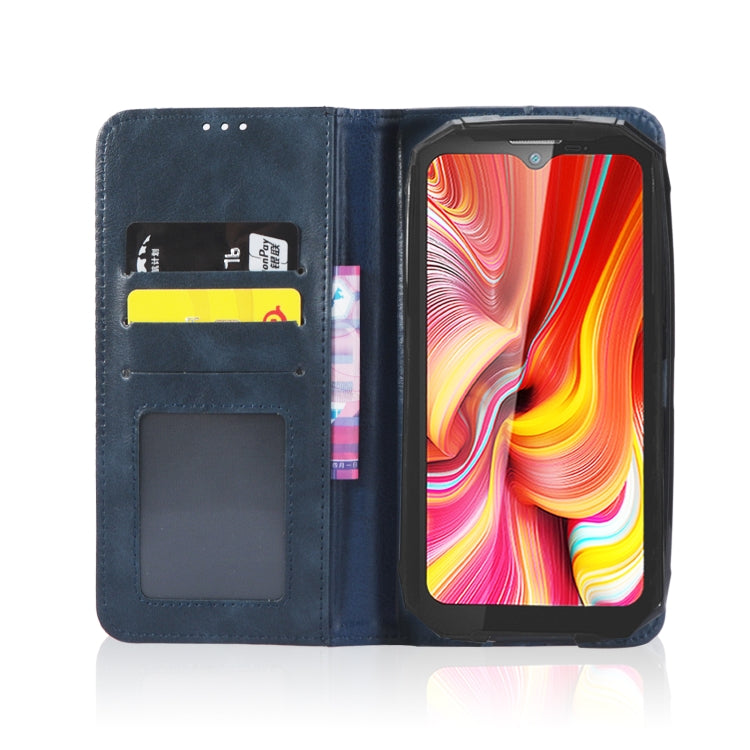 For Doogee S96 Pro Magnetic Buckle Retro Texture Leather Phone Case(Blue) - Doogee Cases by PMC TechLife | Online Shopping South Africa | PMC TechLife | Buy Now Pay Later Mobicred