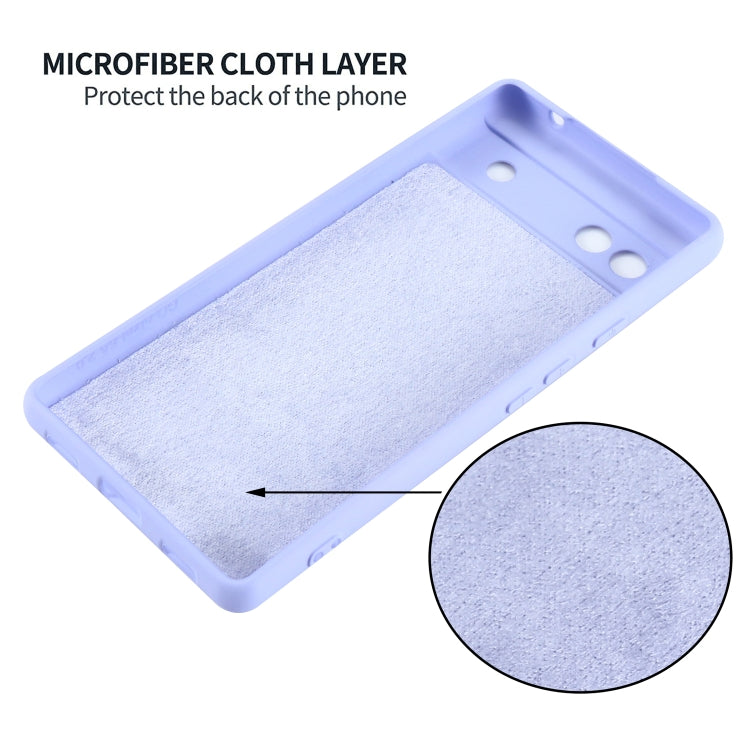 For Google Pixel 6a Pure Color Liquid Silicone Phone Case(Purple) - Google Cases by PMC TechLife | Online Shopping South Africa | PMC TechLife | Buy Now Pay Later Mobicred