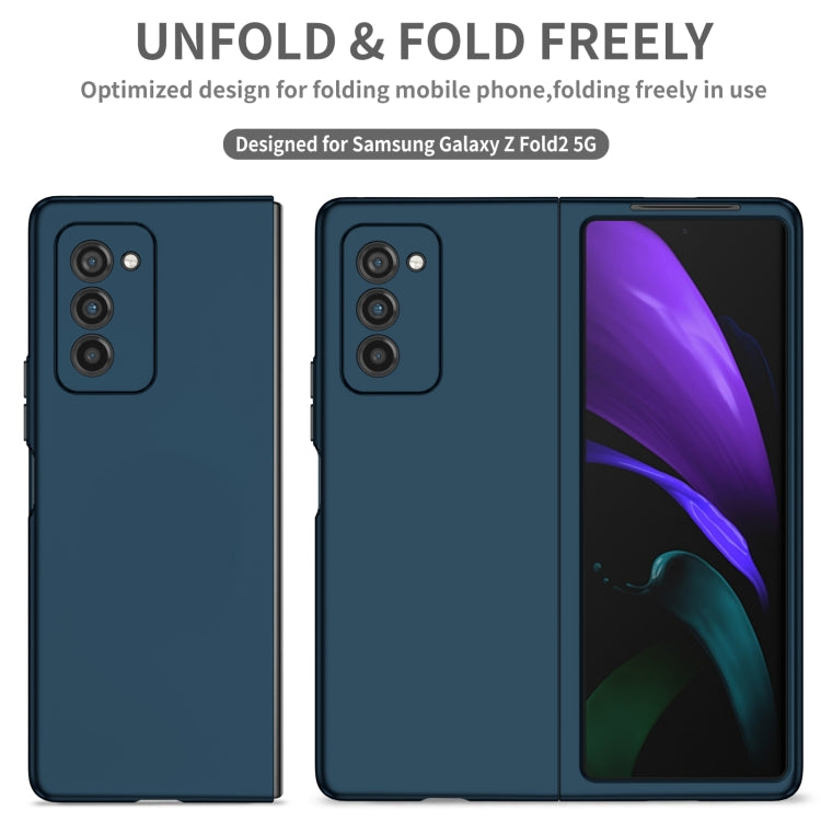 For Samsung Galaxy Z Fold2 5G Armor Foldable Phone Case(Dark Blue) - Galaxy Phone Cases by PMC TechLife | Online Shopping South Africa | PMC TechLife