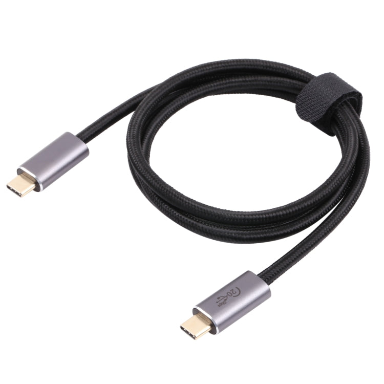 20Gbps USB 3.2 USB-C / Type-C Male to USB-C / Type-C Male Braided Data Cable, Cable Length:1m(Black) - Cable & Adapters by PMC TechLife | Online Shopping South Africa | PMC TechLife | Buy Now Pay Later Mobicred