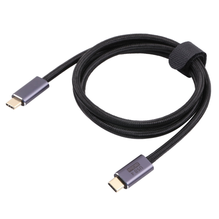 20Gbps USB 4 USB-C / Type-C Male to USB-C / Type-C Male Braided Data Cable, Cable Length:2m(Black) - Cable & Adapters by PMC TechLife | Online Shopping South Africa | PMC TechLife | Buy Now Pay Later Mobicred