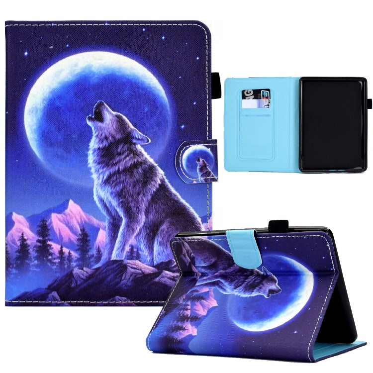 For Amazon Kindle Paperwhite 5 Sewing Pen Slot Leather Tablet Case(Night Wolf) - Amazon by PMC TechLife | Online Shopping South Africa | PMC TechLife