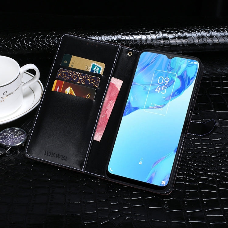 For TCL 20B idewei Crocodile Texture Horizontal Flip Leather Phone Case(Dark Blue) - free shipping - PMC Jewellery - Order now!