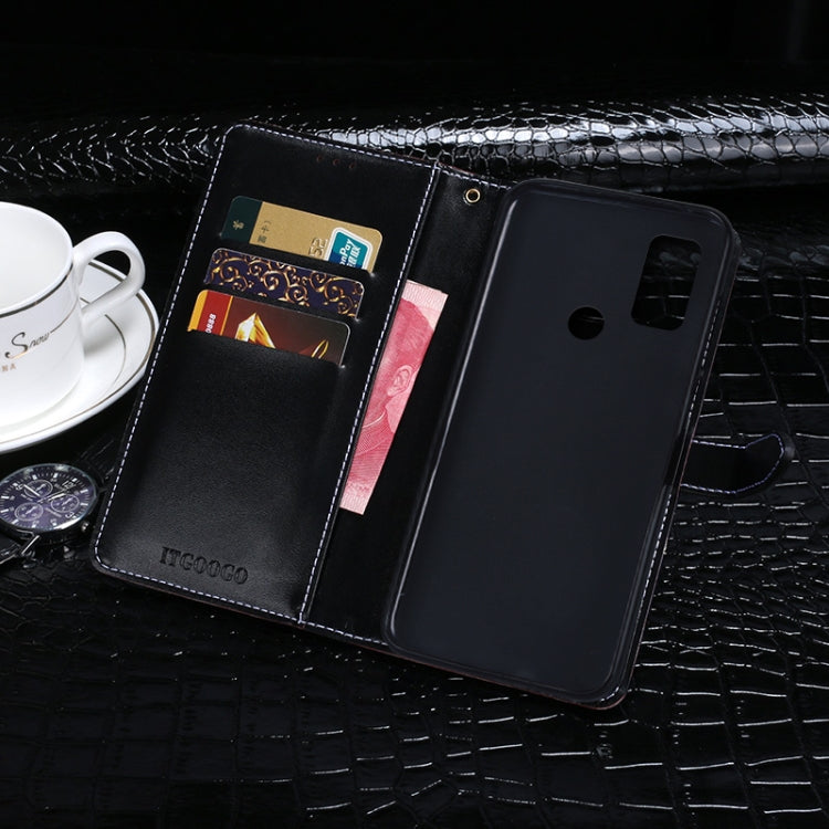 For TCL 20Y idewei Crocodile Texture Horizontal Flip Leather Phone Case(Dark Blue) - free shipping - PMC Jewellery - Order now!