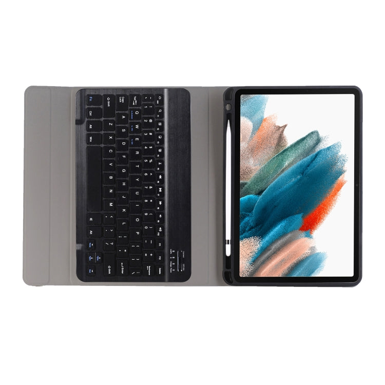 A08B Bluetooth Keyboard Leather Case with Holder & TPU Pen Slot For Samsung Galaxy Tab A8 10.5 2021 SM-X205 / SM-X200(Black) - Samsung Keyboard by PMC TechLife | Online Shopping South Africa | PMC TechLife
