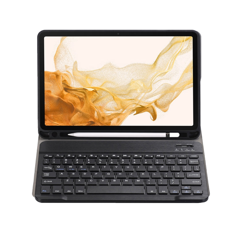 A870B Bluetooth Keyboard Leather Case with Holder & TPU Pen Slot For Samsung Galaxy Tab S8 11 inch SM-X700 / SM-X706(Blue) - Samsung Keyboard by PMC TechLife | Online Shopping South Africa | PMC TechLife