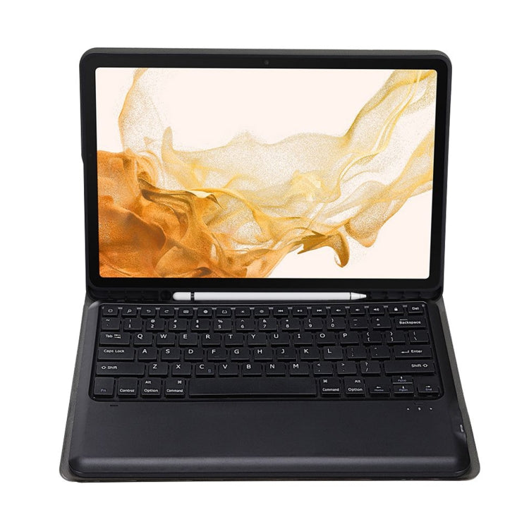 A800B Split Bluetooth Keyboard Leather Case with Holder & Pen Slot For Samsung Galaxy Tab S8+ X800(Black) - free shipping - PMC TechLife - Order now!
