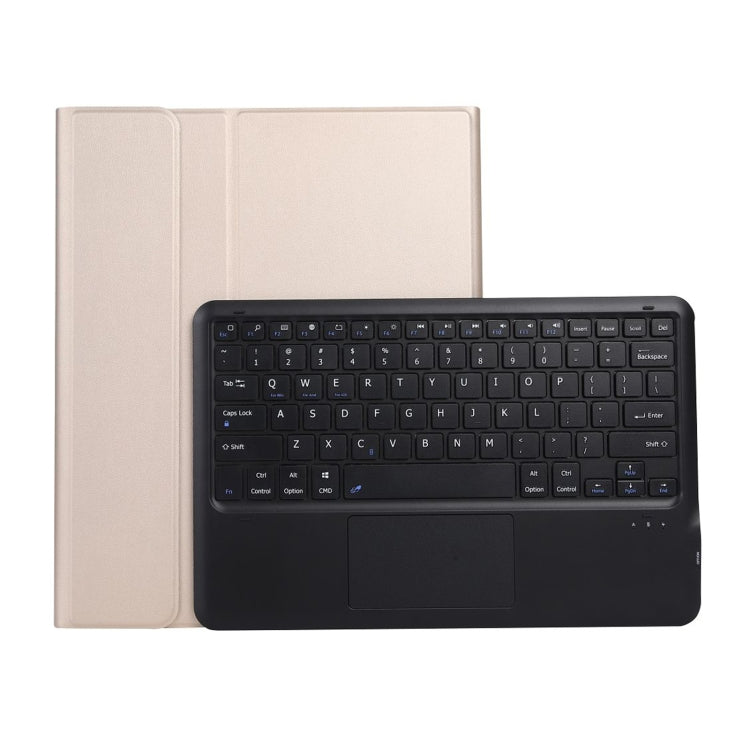 A800B-A Split Bluetooth Keyboard Leather Case with Holder & Pen Slot & Touchpad For Samsung Galaxy Tab S8+ X800(Gold) - Samsung Keyboard by PMC TechLife | Online Shopping South Africa | PMC TechLife