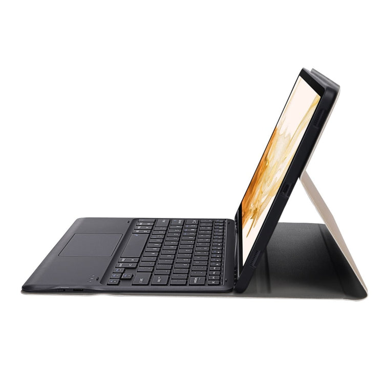 A800B-A Split Bluetooth Keyboard Leather Case with Holder & Pen Slot & Touchpad For Samsung Galaxy Tab S8+ X800(Gold) - Samsung Keyboard by PMC TechLife | Online Shopping South Africa | PMC TechLife