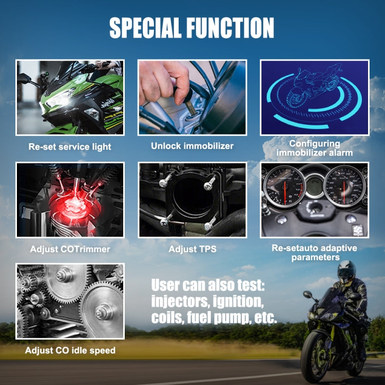 JDiag M100 PRO Intelligent Motorcycle Electronic Fuel Injection System Diagnostic Instrument, Fully Equipped Version(Black) - Electrical Instruments by PMC TechLife | Online Shopping South Africa | PMC TechLife | Buy Now Pay Later Mobicred
