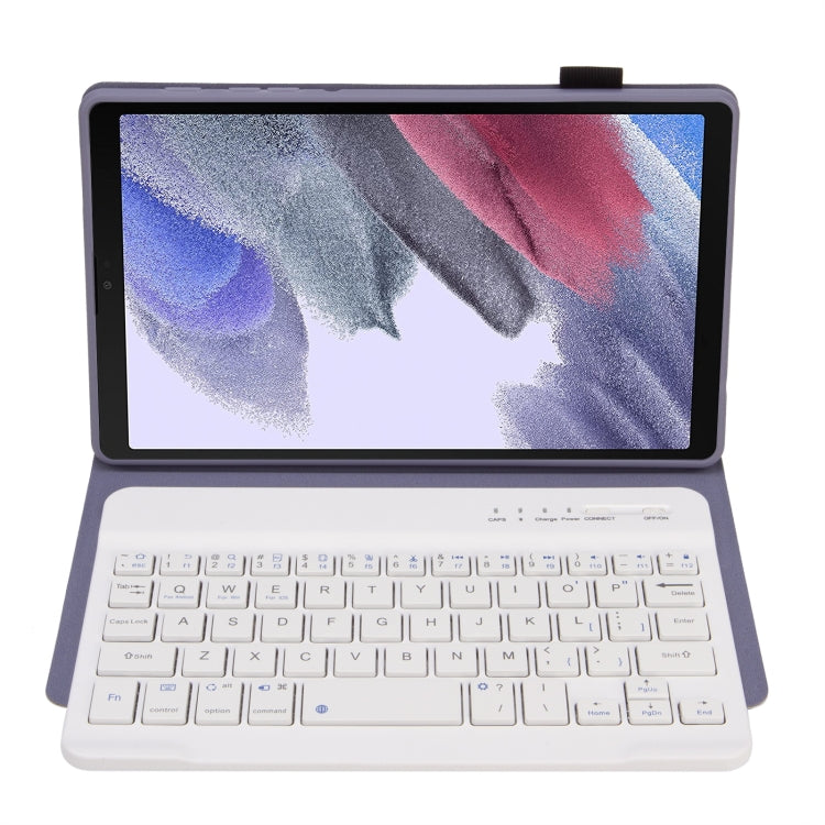 A220 Candy Color TPU Detachable Bluetooth Keyboard Leather Case with Bracket For Samsung Galaxy Tab A7 Lite 8.7 T220 / T225(Purple) - Samsung Keyboard by PMC TechLife | Online Shopping South Africa | PMC TechLife