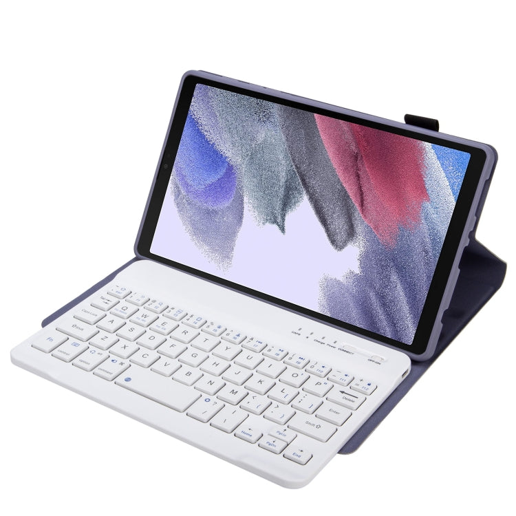 A220 Candy Color TPU Detachable Bluetooth Keyboard Leather Case with Bracket For Samsung Galaxy Tab A7 Lite 8.7 T220 / T225(Purple) - Samsung Keyboard by PMC TechLife | Online Shopping South Africa | PMC TechLife