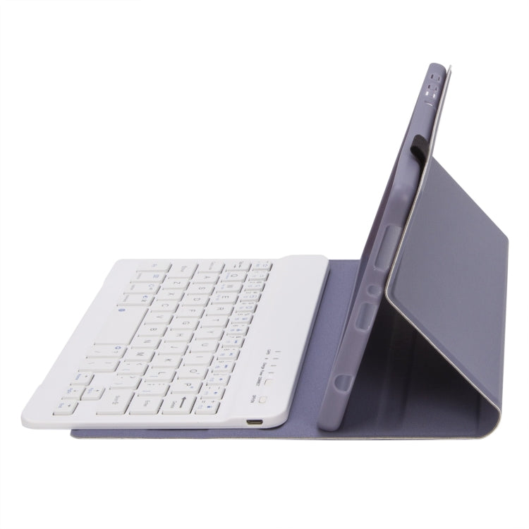 A220 Candy Color TPU Detachable Bluetooth Keyboard Leather Case with Bracket For Samsung Galaxy Tab A7 Lite 8.7 T220 / T225(Purple) - Samsung Keyboard by PMC TechLife | Online Shopping South Africa | PMC TechLife