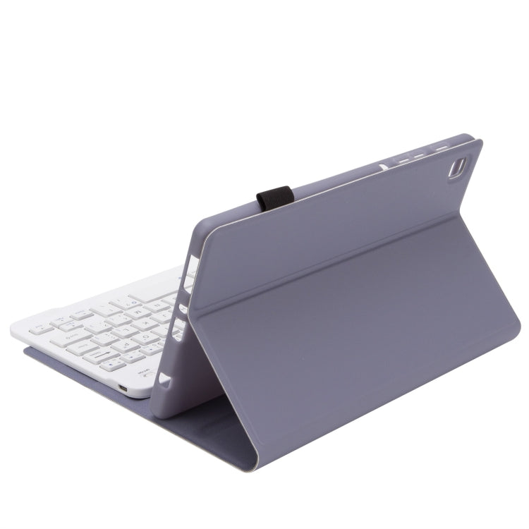 A220 Candy Color TPU Detachable Bluetooth Keyboard Leather Case with Bracket For Samsung Galaxy Tab A7 Lite 8.7 T220 / T225(Purple) - Samsung Keyboard by PMC TechLife | Online Shopping South Africa | PMC TechLife