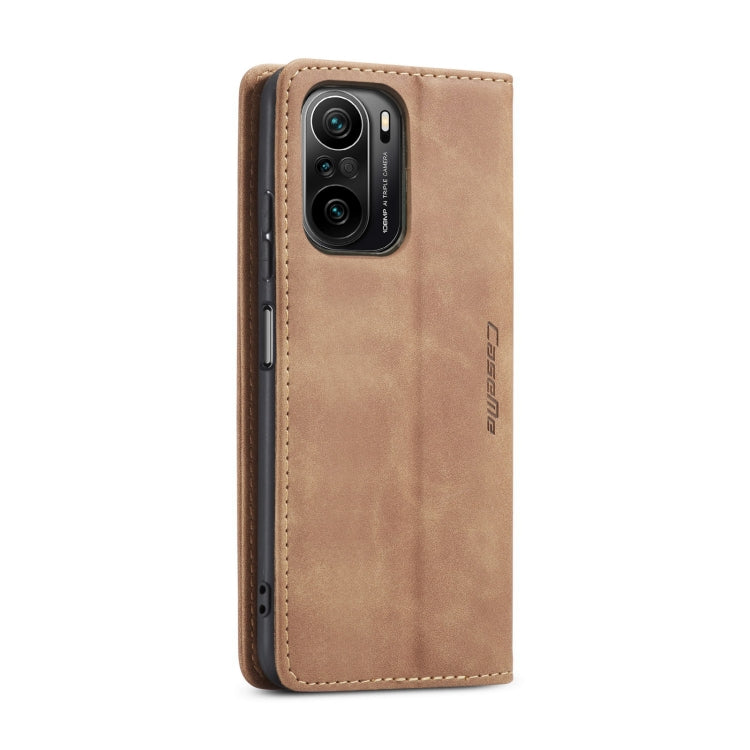 For Xiaomi Redmi K40 / K40 Pro / Poco F3／Mi 11i／Mi 11X／Mi 11X Pro CaseMe 013 Multifunctional Leather Phone Case(Brown) - free shipping - PMC Jewellery - Order now!