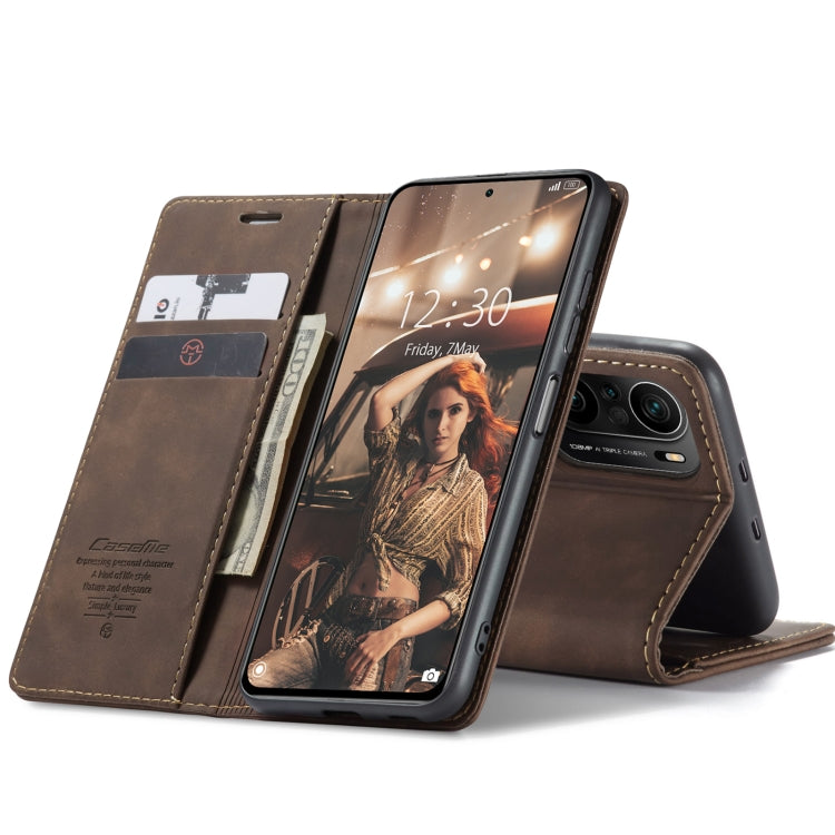 For Xiaomi Redmi K40 / K40 Pro / Poco F3／Mi 11i／Mi 11X／Mi 11X Pro CaseMe 013 Multifunctional Leather Phone Case(Coffee) - free shipping - PMC Jewellery - Order now!