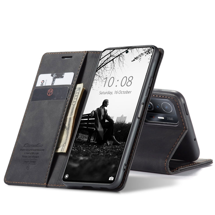 For Xiaomi Mi 11T / 11T Pro CaseMe 013 Multifunctional Leather Phone Case(Black) - free shipping - PMC Jewellery - Order now!