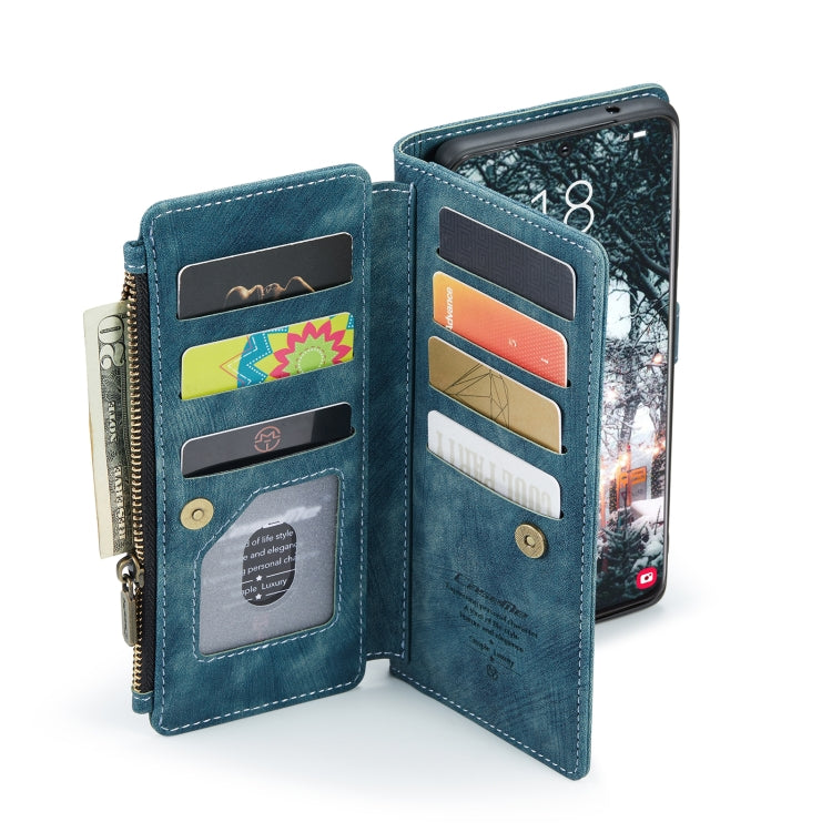 For Samsung Galaxy S22 5G CaseMe C30 Multifunctional Phone Leather Case with Holder & Card Slot & Wallet(Blue) - free shipping - PMC Jewellery - Order now!