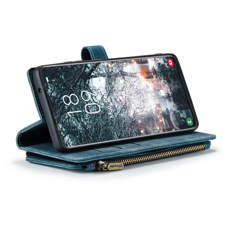 For Samsung Galaxy S22 5G CaseMe C30 Multifunctional Phone Leather Case with Holder & Card Slot & Wallet(Blue) - free shipping - PMC Jewellery - Order now!