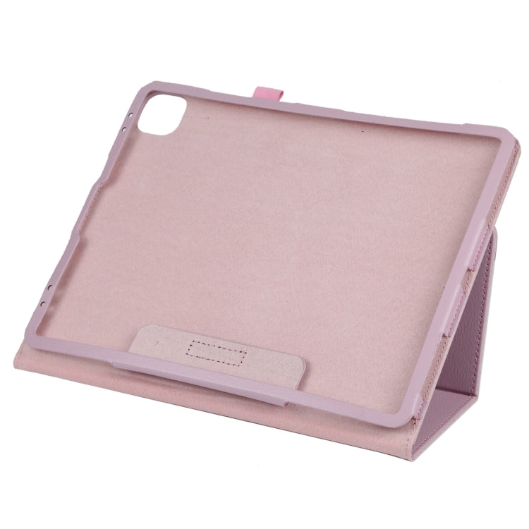 For iPad Air 13 2024 / iPad Pro 12.9 2022 / 2021 / 2020 / 2018 Litchi Texture Solid Color Leather Tablet Case(Pink) - iPad Pro 12.9 (2022/2021) Cases by PMC TechLife | Online Shopping South Africa | PMC TechLife | Buy Now Pay Later Mobicred