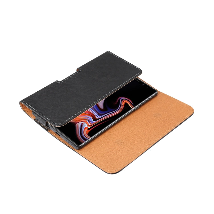 Litchi Texture Waist Hanging Phone Case For 6.7-6.9 inch Phone(Black) - More Brand by PMC TechLife | Online Shopping South Africa | PMC TechLife